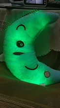 34CM Creative Toy Luminous Pillow Soft Stuffed Plush Glowing Colorful Stars Cushion Led