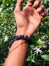 Pulsera trenzada de cuero para hombre y mujer, brazalete de surfista, joyas bohemias