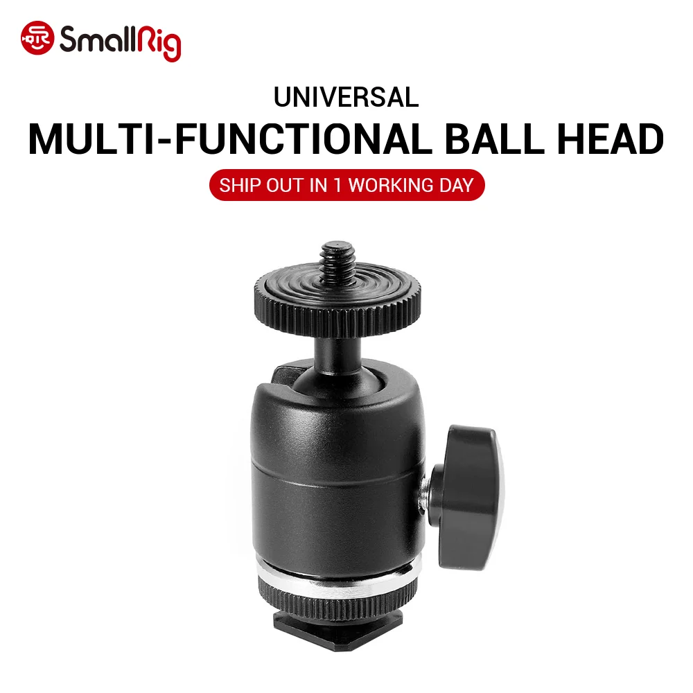 

SmallRig Multi-Functional Ball Head with Removable Top & Bottom Shoe Mount 1875