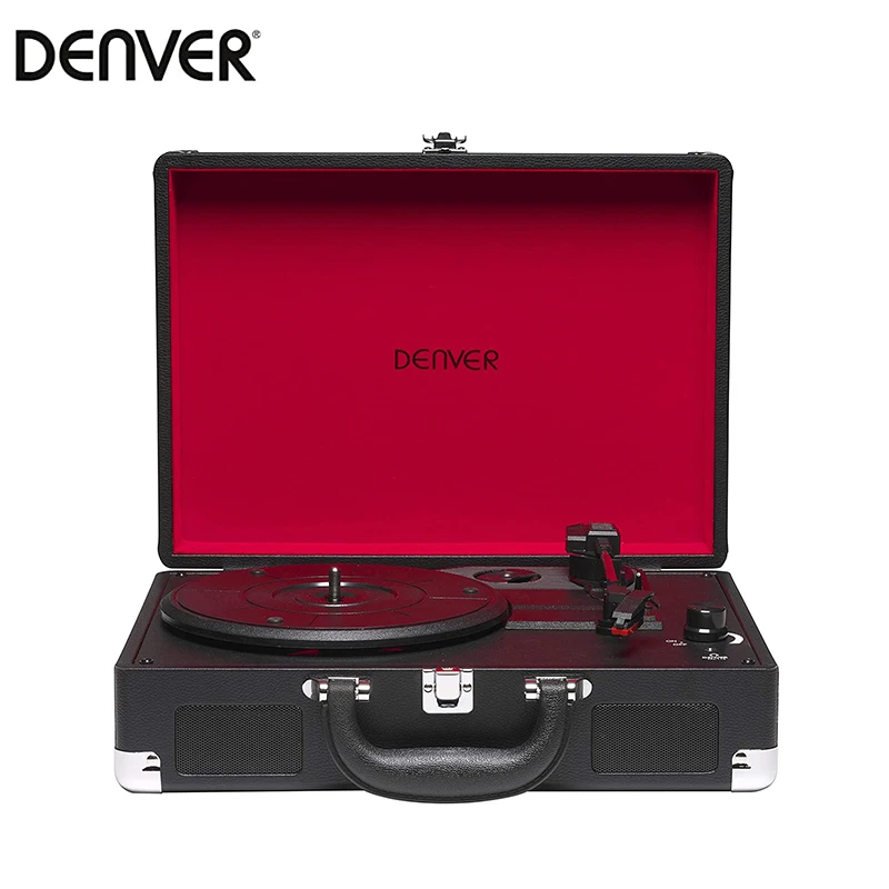 Platine Vinyle Denver Vpl 118 Avec Haut Parleurs 2x1w Platine Vinyle Design Retro Cable Usb Mode Enregistrement Pc 3 Vitesses 4 Couleurs Aliexpress