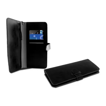 

2893 universal book case for mobile phone Smartphone 5,5 "KSIX Wallet Black