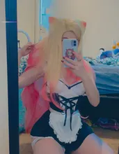 L-Email Wig Blonde Ahri Cosplay Synthetic-Hair KDA Baddest Heat-Resistant with LOL Ears