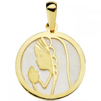 

Medal 18 carat gold Virgin girl 13 mm
