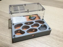 Granja de hormigas planas de acrílico 3D, nido de hormigas ecológico con área de alimentación, hormigero de hormigón para mascotas, taller, piscina de agua hidratante, nuevo