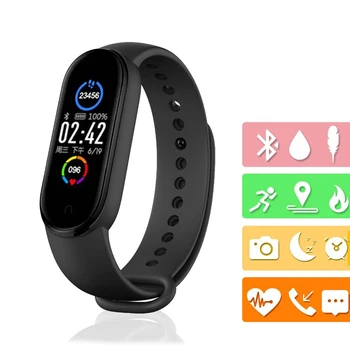 

Smartband smart bracelet M5 heart rate notifications control call sleep control and sports for iOS Android