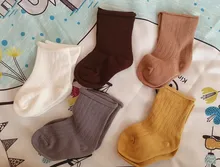 Calcetines de algodón para bebés de 0 a 11 años, 5 par/lote, para primavera, verano y otoño