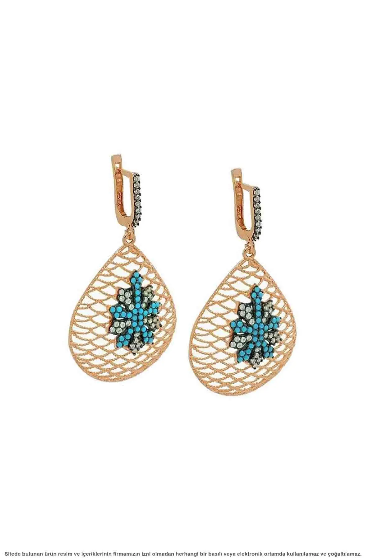 

Silver Roz Plated Drop Earrings Filigree