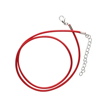 

4ar343 cord waxed with lock, 2mm, 43 cm. (red)