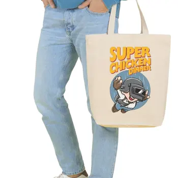 

Angemiel Bag Large Pubg Super Chicken Dinner Shopping Beach Tote Bag