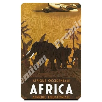 

Africa souvenir magnet vintage tourist poster