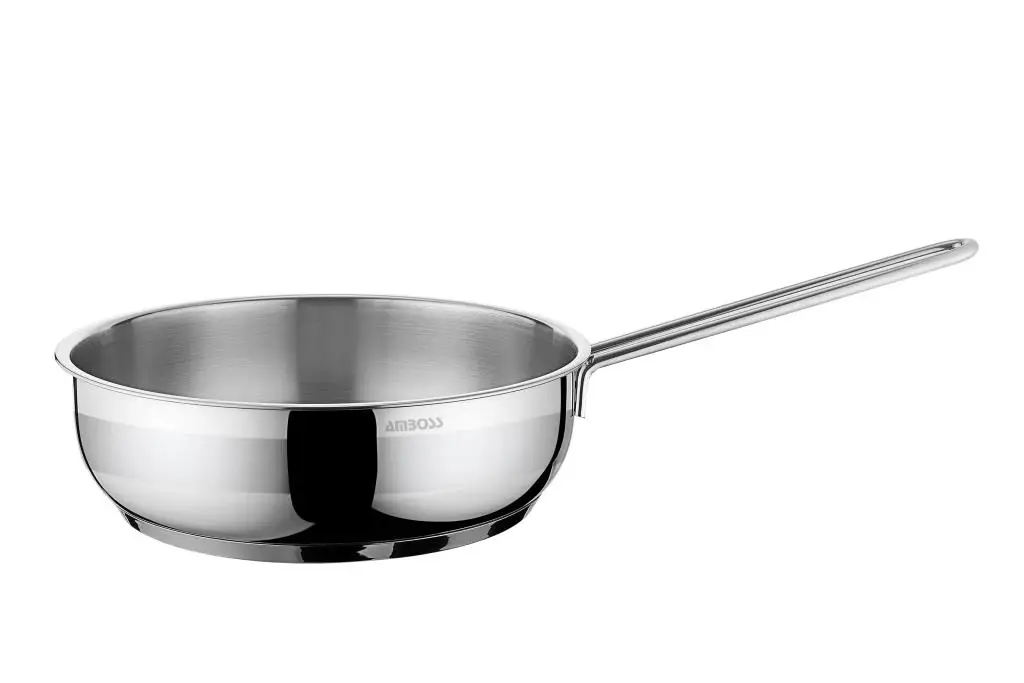 

Amboss Saphire Frying Pan, Steel Holding Handle, 20 cm, Stainless Steel, 2 years guaranteed, for all oven types