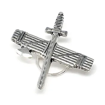 

Lapel 925 Sterling silver m emblem Civilian Guard [AB4905]