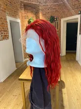 Hiébano-pelucas de cabello humano con encaje frontal para mujeres negras, pelo rojo corto Bob, nudos blanqueados, 180% brasileño, Remy, tipo T, 13x6