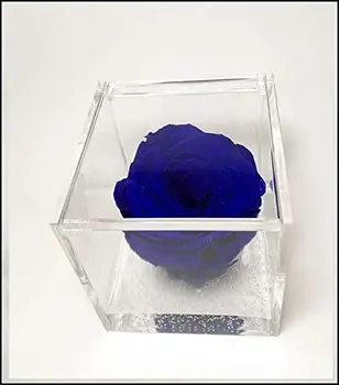 

1061 cube pink fragrant stabilized blue 6cm 6x6x6, the cube with a real rose that lasts even longer than 5 years, Premiu