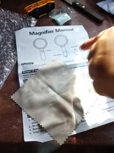 Lupa iluminada Glass-10X lupa de lectura grande de mano con 12 luz LED iluminada para personas mayores, reparación, monedas