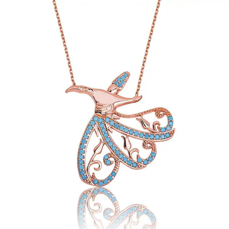 

925 Sterling Silver Whirling Dervish Lady Necklace