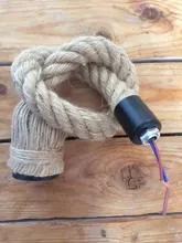 Pendant-Lights Hanging-Lamp Hemp-Rope Attic Vintage Industrial-E27 Retro Living-Room/bar