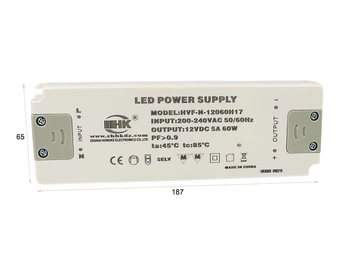 

Power supply transformer CV 60W 12V 5A Super Slim only 22mm thickness