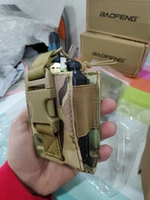 Bolsa de bolsillo para walkie-talkie de caza, bolsa colgante para deportes tácticos, Molle militar, nailon, Radio, Mag