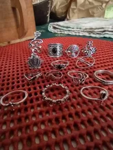 Tocona 14 unids/set Vintage Color de plata antiguo anillo para mujer rosa girasoles Cruz geométrico joyas bohemias 4 кольцо 6391