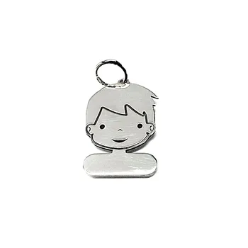 

Pendant 925 sterling silver m smooth 32mm. Child silhouette to record [AA7810GR] -Customizable-RECORDING INCLUDED IN THE PRICE
