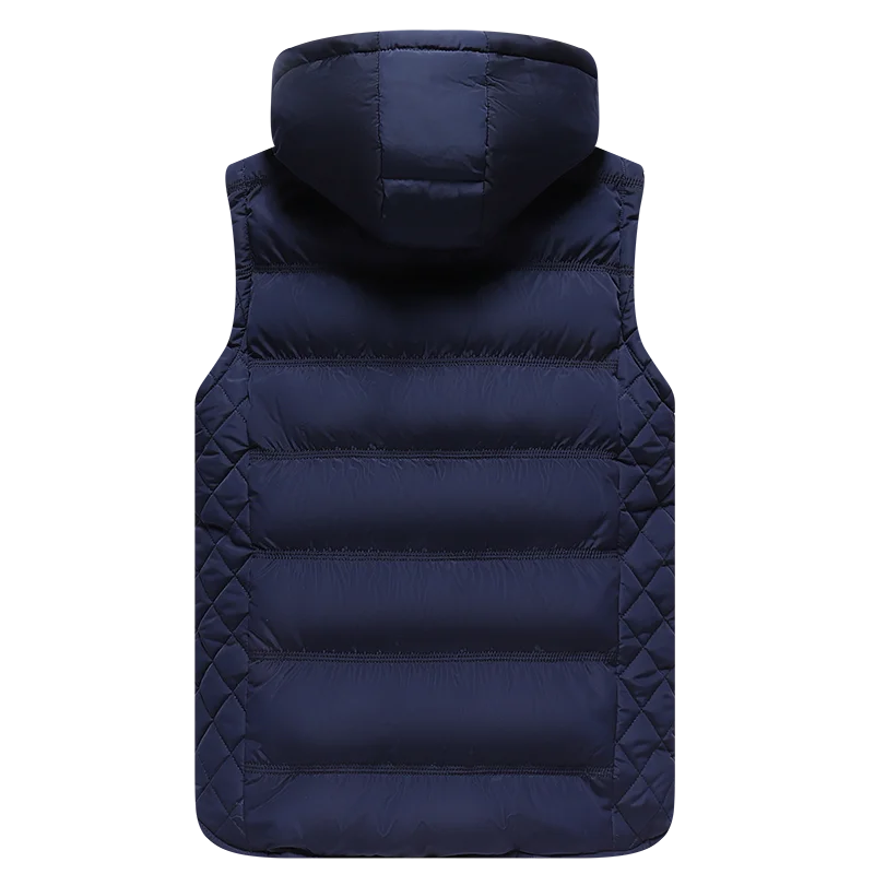 Men's Puffer Vest Active Gilet Padded Vest Men Sleeveless Jacket Removable Hooded Winter Outwear Jacket