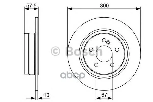 Тормозной Диск 0986479410 Bosch арт. 0986479410