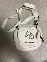 Bandolera de lona con estampado de dibujos animados para mujer, bolso de hombro tipo sobre