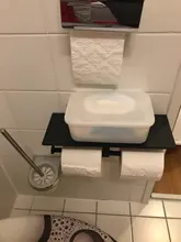 Toilet-Shelf Bathroom-Accessories Paint Double-Paper-Holder Aluminum-Material Phone-Rack
