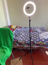PYNSSEU-Anillo de luz LED de 26cm con soporte de anillo de luz de 1,1/1,6/2,0 M, lámpara de anillo de Selfie regulable de 10 pulgadas con Clip de teléfono para maquillaje de Youtube