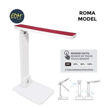 

FLEXO LED DESKTOP 5W MODEL "ROME" WHITE/RED SWITCH REGULATOR TOUCH 220-240V EDM