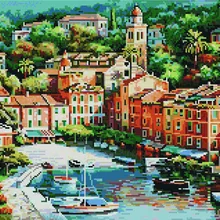 Алмазная мозаика GF 3824 Городская бухта 40*50