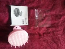 Masajeador de pelo eléctrico de mano, 2 modos, peine de vibración suave, masajeador de cuero cabelludo para limpieza profunda de pelo, cabeza, músculo, relajación, alimentado por batería