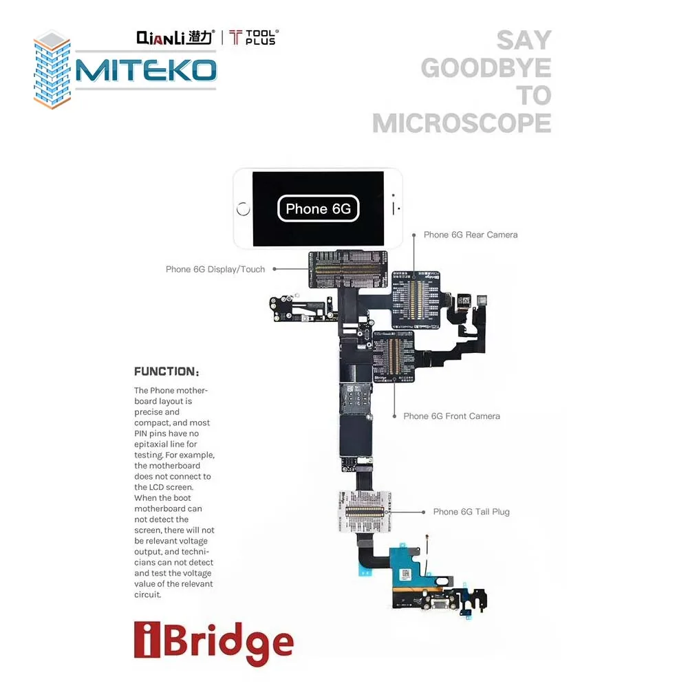 QianLi iBridge FPC Test Cable for iphone 6 6S 7 7P Motherboard Fault Checking Display Touch Front Rear Camera Fingerprint Touch 4