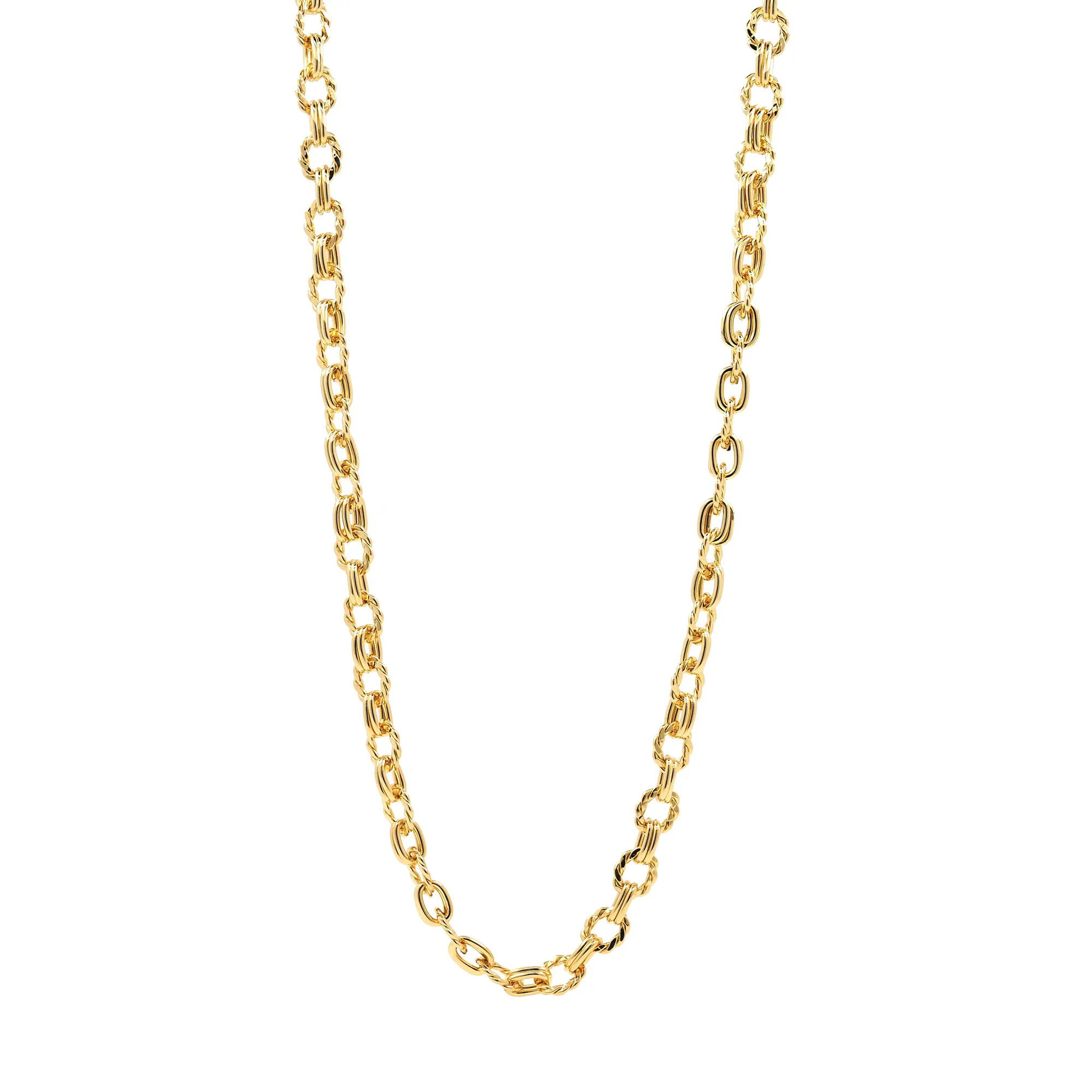 Gold Helix Twist Twist Chain Flat Wire Chic Chain Suitable for DIY Jewelry Making Supplies Wholesale Bulk Bulk