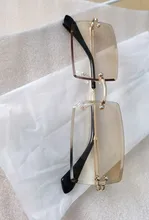 Gafas de sol cuadradas para hombre y mujer, lentes de sol rectangulares a la moda, sin montura, modernas veraniegas, para montañismo, 2020