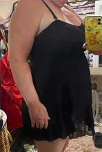 Swimwear Women Skirt Monokini Black Plus-Size Sexy with Bathsuit XXXL Mush