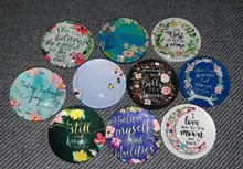 Diseño de flores con palabras y letras, 10 Uds., 10mm/12mm/18mm/20mm/25mm