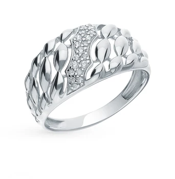 

Silver ring with cubic zirconia sunlight sample 925