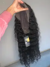 13x4 HD transparente frente de encaje pelucas de cabello humano profundo onda de encaje Frontal peluca para mujer sacó brasileño no Remy estrella del Jazz