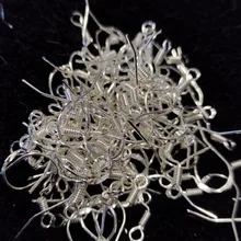 100 unids/lote pendientes Carven 925 de color plata de cobre oído cables pendientes gancho para DIY pendientes de joyería suministros Accesorios