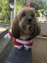 Christmas Pet Dog Cat Costumes Funny Santa Claus Costume For Dogs Cats Winter Warm Dog