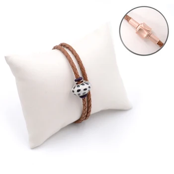 

Handmade Brown Women Silver Bangle Skybpc0207