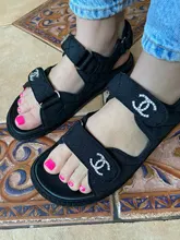 Sandalias de plataforma de cuero genuino para mujer, zapatos de diseñador de lujo a la moda, Sandalias planas, tacones gruesos, tendencia