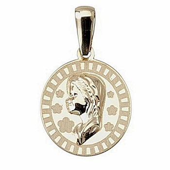 

18k gold pendant Medal Virgin Nina [4957GR] -Customizable-RECORDING INCLUDED IN THE PRICE