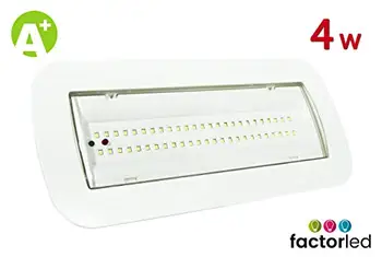 

LED emergency light PRO 4W, 406 lumens, includes ceiling Kit, surface or recessed, IP65, 3 hours of autonomy. [Cold Light]