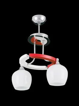 

Mother of Pearl 8086-2RED Modern Wood 2'li Pendant Lamp-Red/White/Chrome