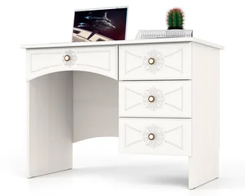 

Desk writing one-toggle with 4 drawers onegon White мд-1-06 color White