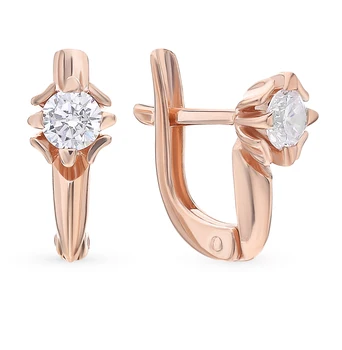 

Silver earrings with cubic zirconia sunlight sample 925