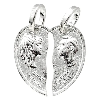 

Pendant Sterling silver heart 925m party ALWAYS TOGETHER 20mm. [2093]